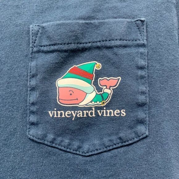 Vineyard Vines Elf Blue Long Sleeve Shirt Size Small 8-10 - Picture 5 of 5